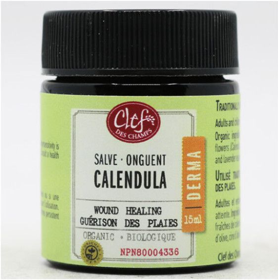 Clef Des Champs, Derma CALENDULA Salve Organic, For Wound Healing, Cream, Size: 15 mL