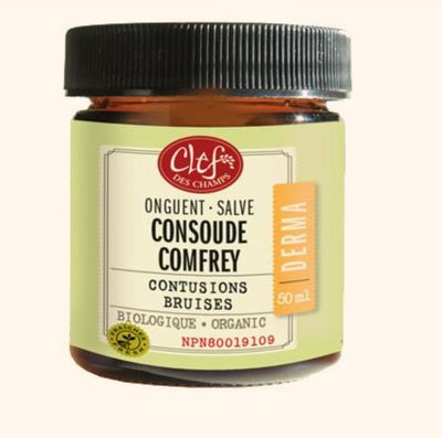 Clef Des Champs, Derma COMFREY Salve Organic, Heals Sprains &amp; Contusions, Cream