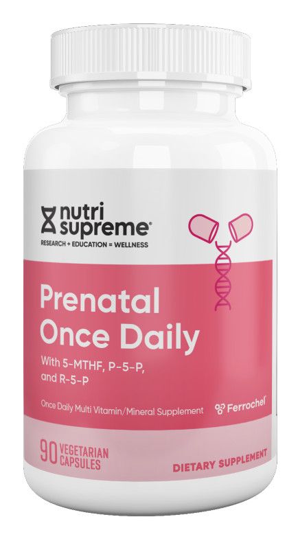 Nutri Supreme, Kosher PRENATAL ONCE DAILY, With Folate + Vitamin B6 &amp; Riboflavin, Once Daily Multi Vitamin / Mineral - 90 Vegetarian Capsules #46
