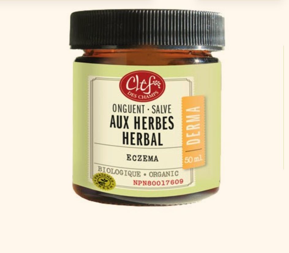 Clef Des Champs, Derma HERBAL Salve Organic, Soothes Inflammation, Skin Problems &amp; Eczema, Cream