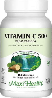 Maxi Health, Kosher VITAMIN C 500, FROM TAPIOCA, Immune Boost