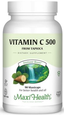 Maxi Health, Kosher VITAMIN C 500, FROM TAPIOCA, Immune Boost