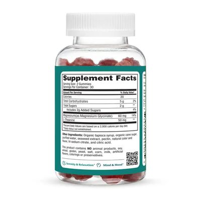 Maxi Health, Kosher MaxiYum, Magnesium Theanine Gummies, Mind + Mood &amp; Relaxation, Berry Flavor - 60 Gummies