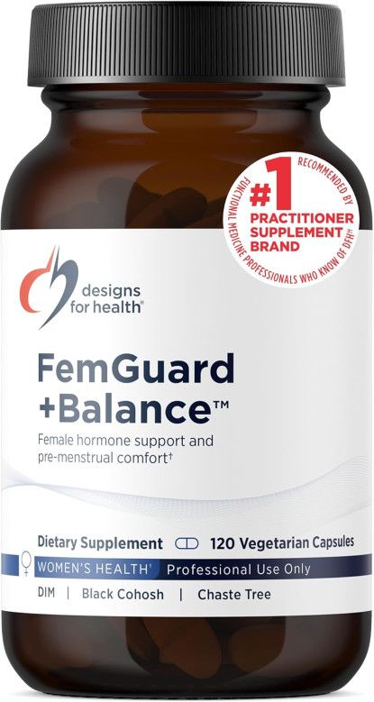 Designs for Health, FemGuard +Balance, Female Hormone Support &amp; Pre-Menstrual Comfort - 120 Vegetarian Capsules