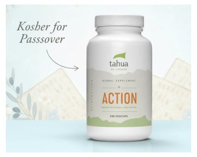 Tahua, Kosher ACTION, Reduces Occasional Constipation, Herbal Laxative - 240 Vegetarian Capsules -  Kosher for Passover