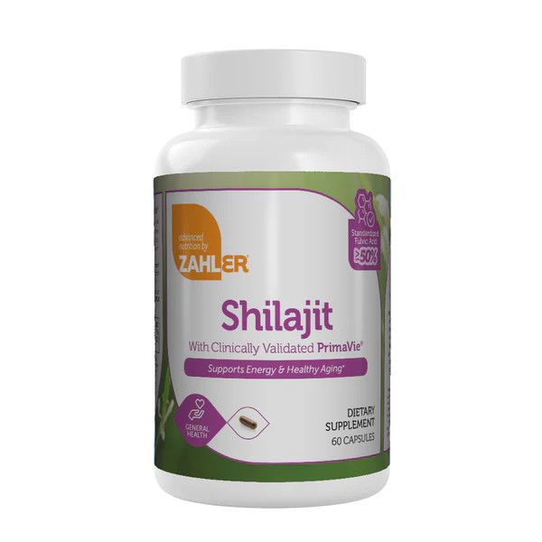 Zahlers, Kosher Shilajit With Clinically Validated PrimaVie, Supports Energy &amp; Healthy Aging - 60 Capsules