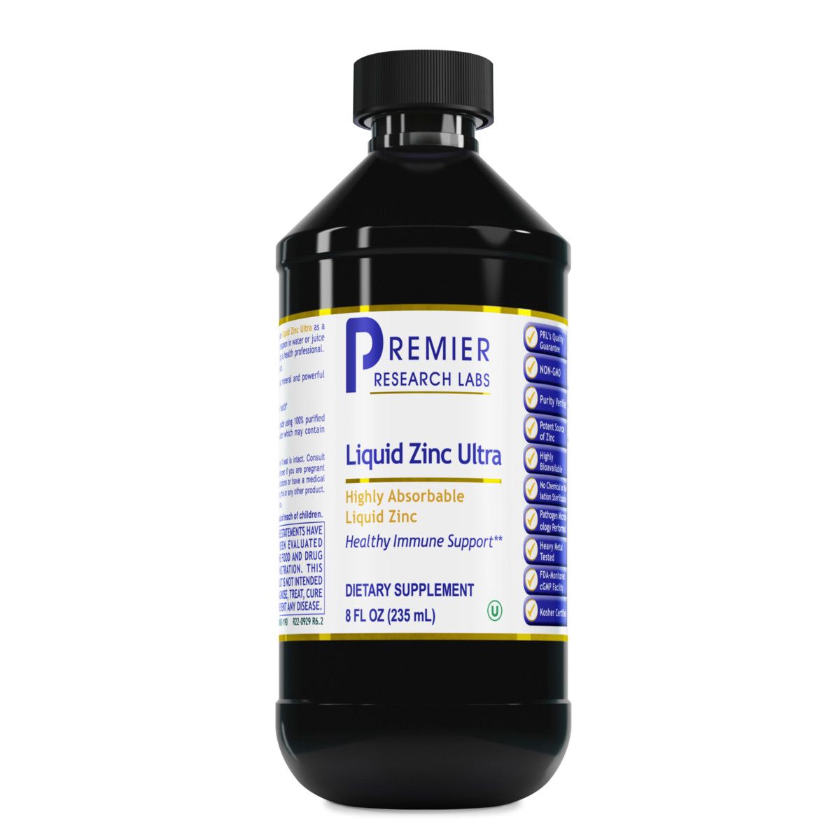 Premier Research Labs, LIQUID ZINC ULTRA, Highly Absorbable, Healthy Immune Support - 8 fl. oz (235 mL)