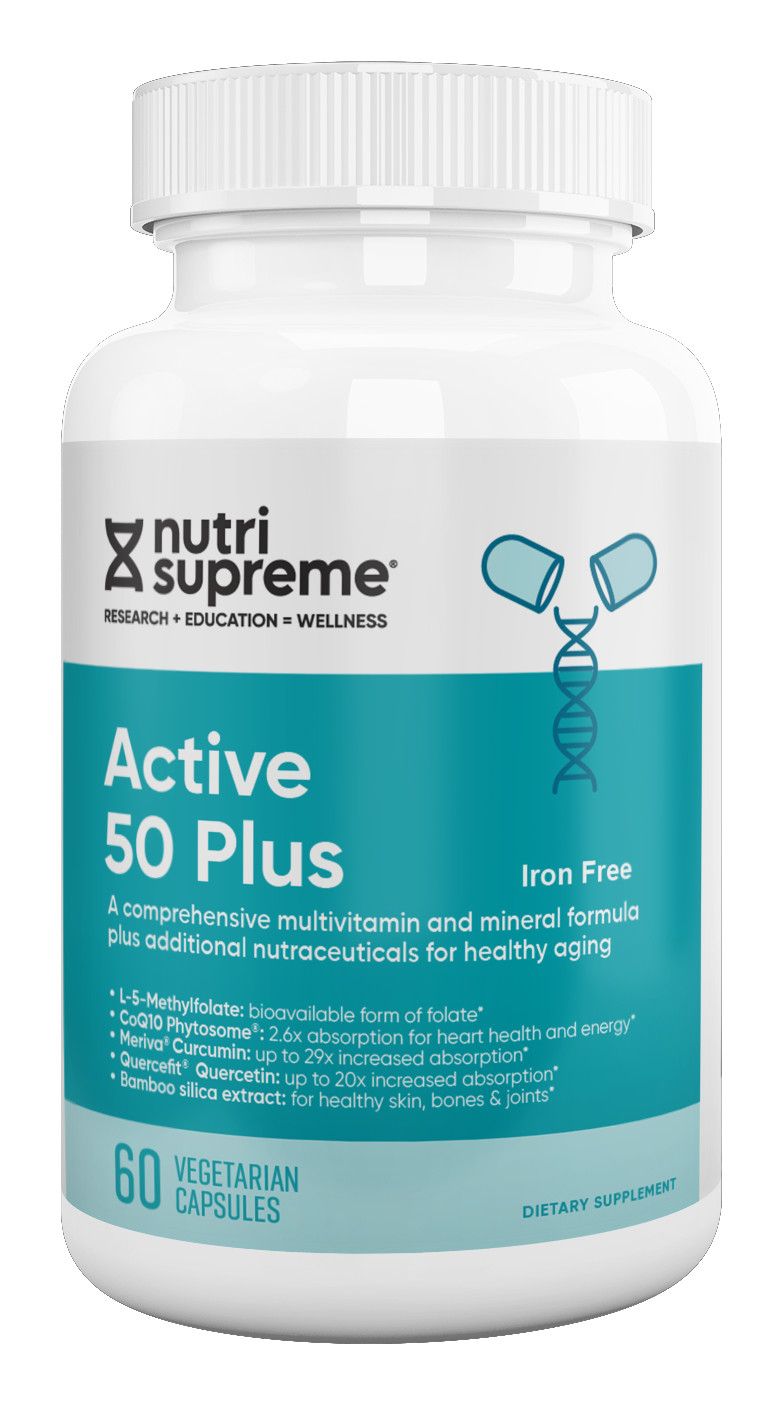Nutri Supreme, Kosher Active 50 Plus, Multi Vitamin, Iron Free - 60 Vegetarian Capsules #131