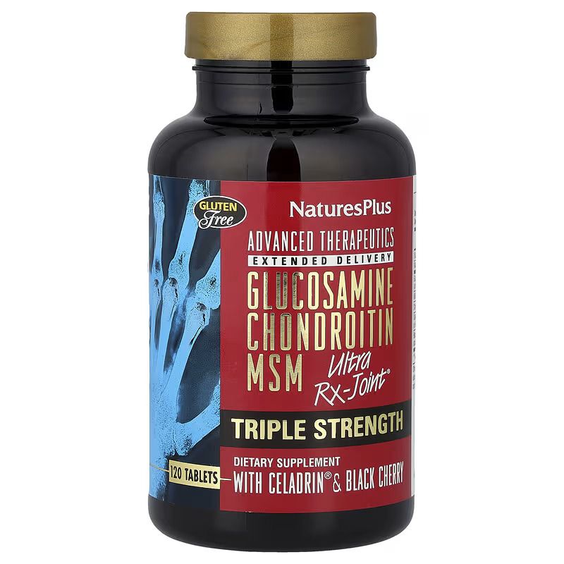 Natures Plus, Advanced Therapeutics, GLUCOSAMINE CHONDROITIN MSM, Ultra Rx-Joint Triple Strength - 120 Tablets