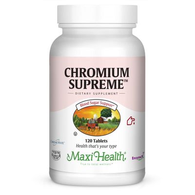 Maxi Health, Kosher CHROMIUM SUPREME, Blood Sugar Support