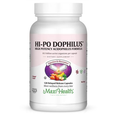 Maxi Health, Kosher HI-PO DOPHILUS (10.5 Billion Live Probiotics)