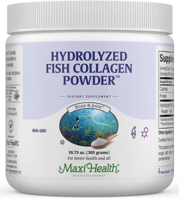 Maxi Health, Kosher HYDROLYZED FISH COLLAGEN POWDER, Bone &amp; Joint