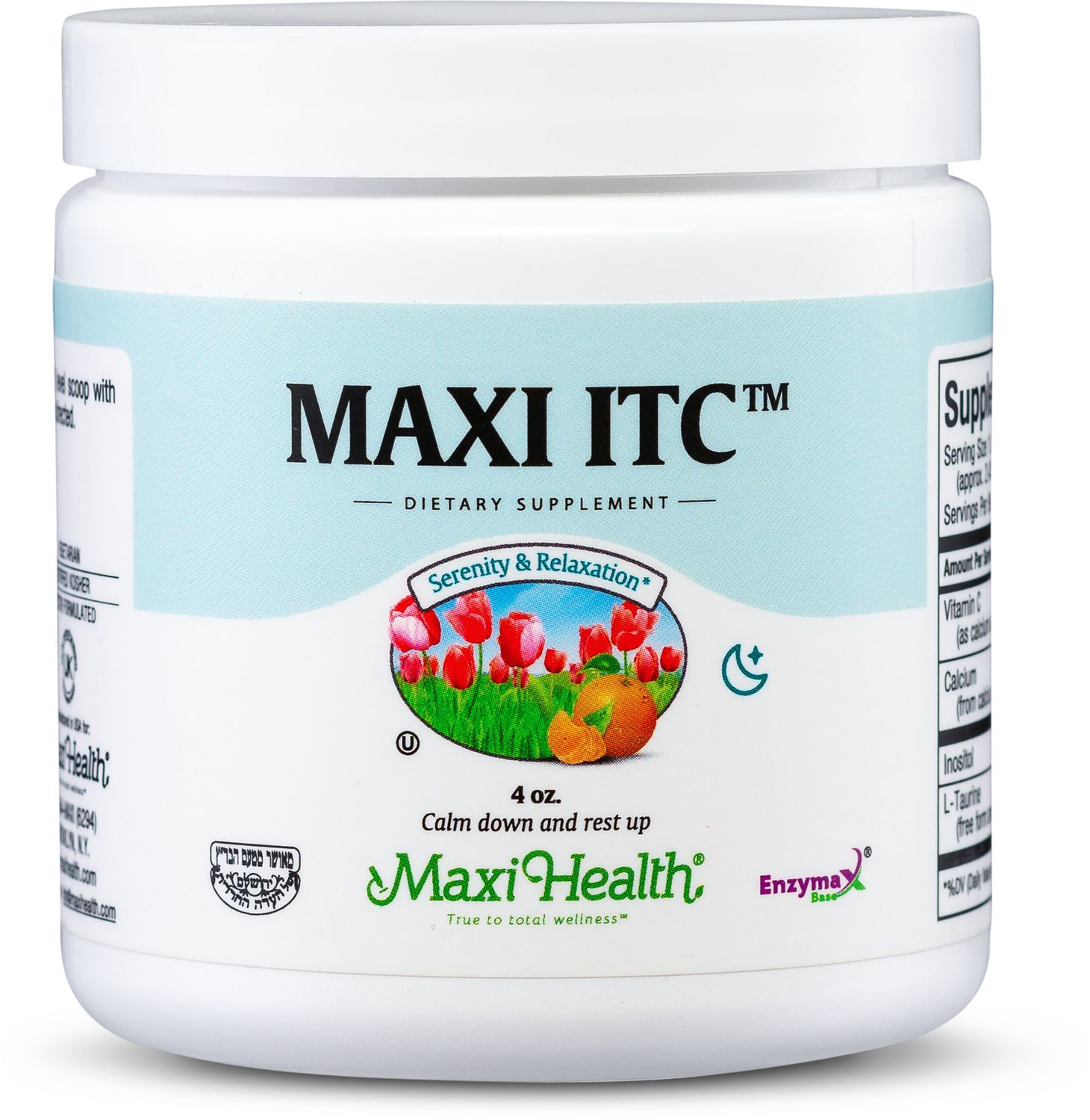 Maxi Health, Kosher MAXI ITC (Inositol, Taurine, Vitamin C), Powder, Size: 4 oz. (120g)