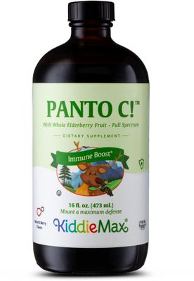 Maxi Health, Kosher KiddieMax, PANTO C Liquid, Vitamin C with Whole Elderberry Fruit, Immune Boost, Berry Flavor