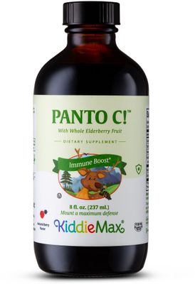Maxi Health, Kosher KiddieMax, PANTO C Liquid, Vitamin C with Whole Elderberry Fruit, Immune Boost, Berry Flavor