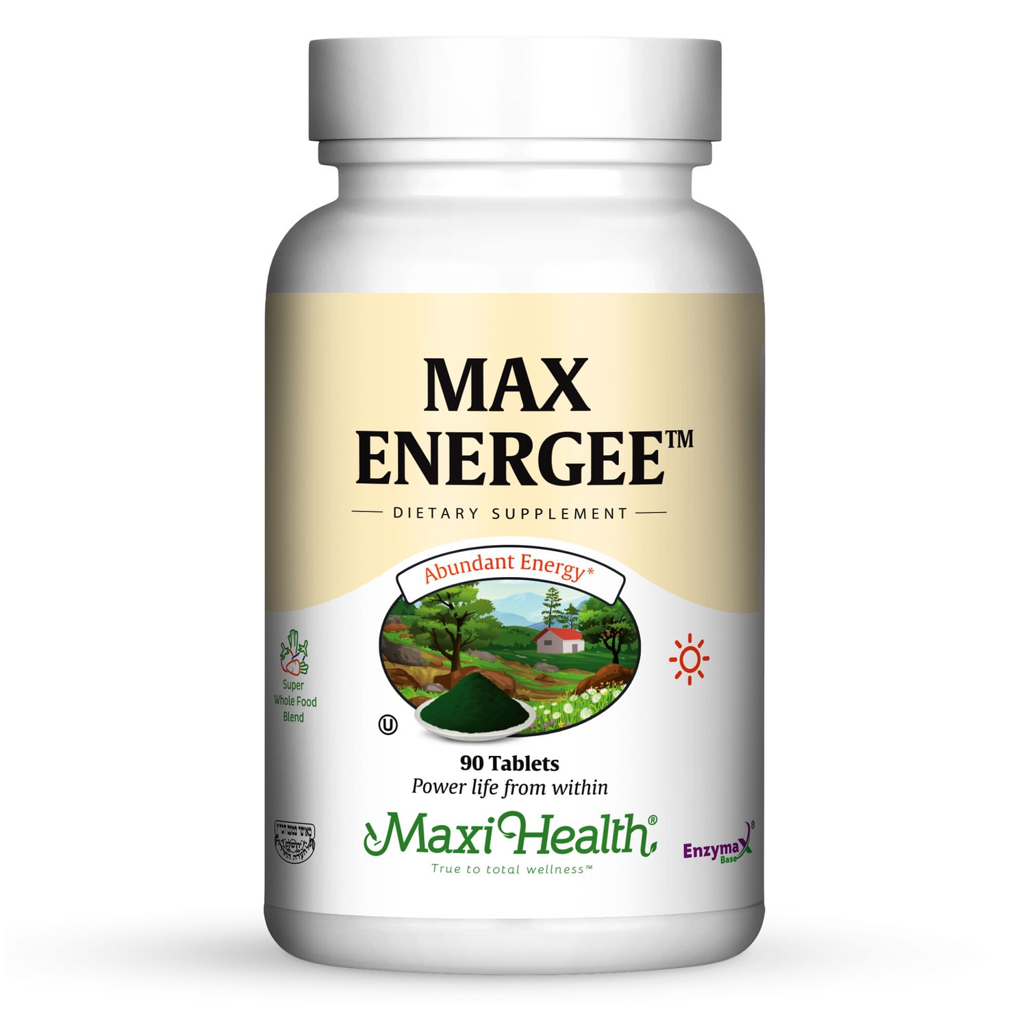 Maxi Health, Kosher MAX ENERGEE, Energy Formula, Size: 90 Tablets