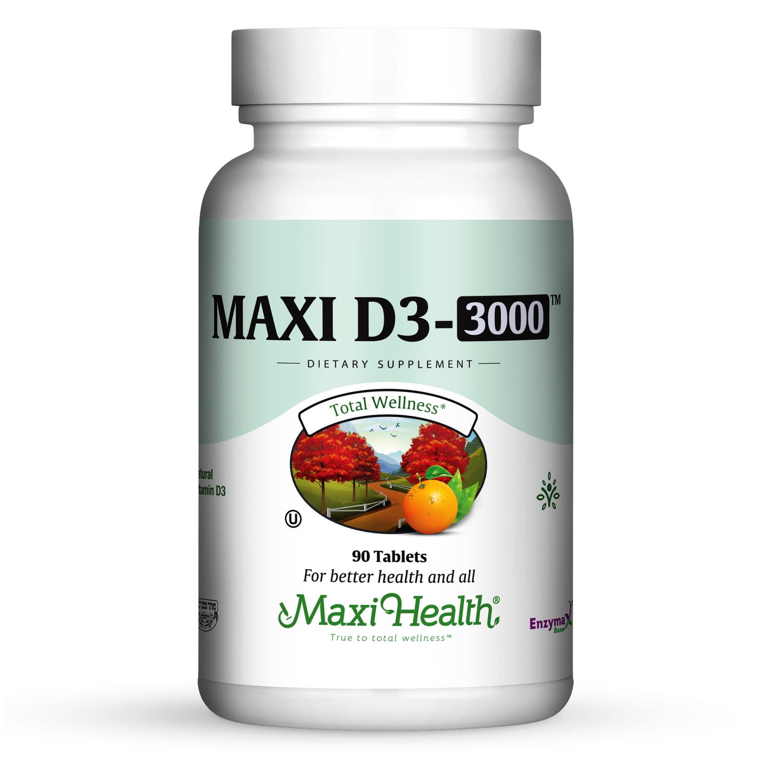 Maxi Health, Kosher MAXI D3-3000 (Vitamin D3 3000 IU), Size: 90 Tablets