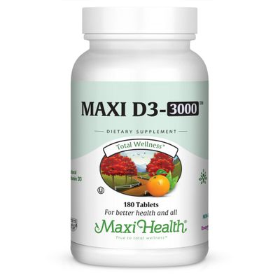 Maxi Health, Kosher MAXI D3-3000 (Vitamin D3 3000 IU)