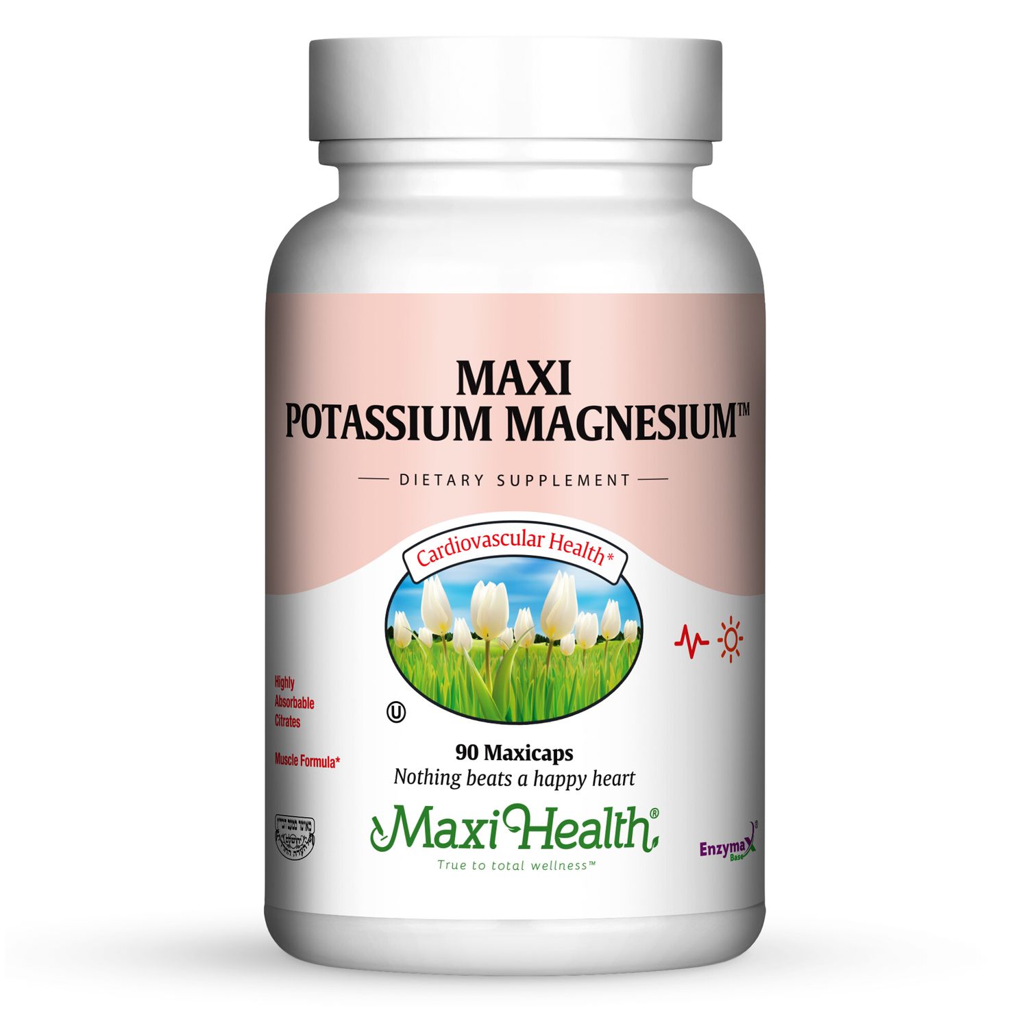 Maxi Health, Kosher MAXI POTASSIUM MAGNESIUM, Size: 90 Vegetarian Capsules