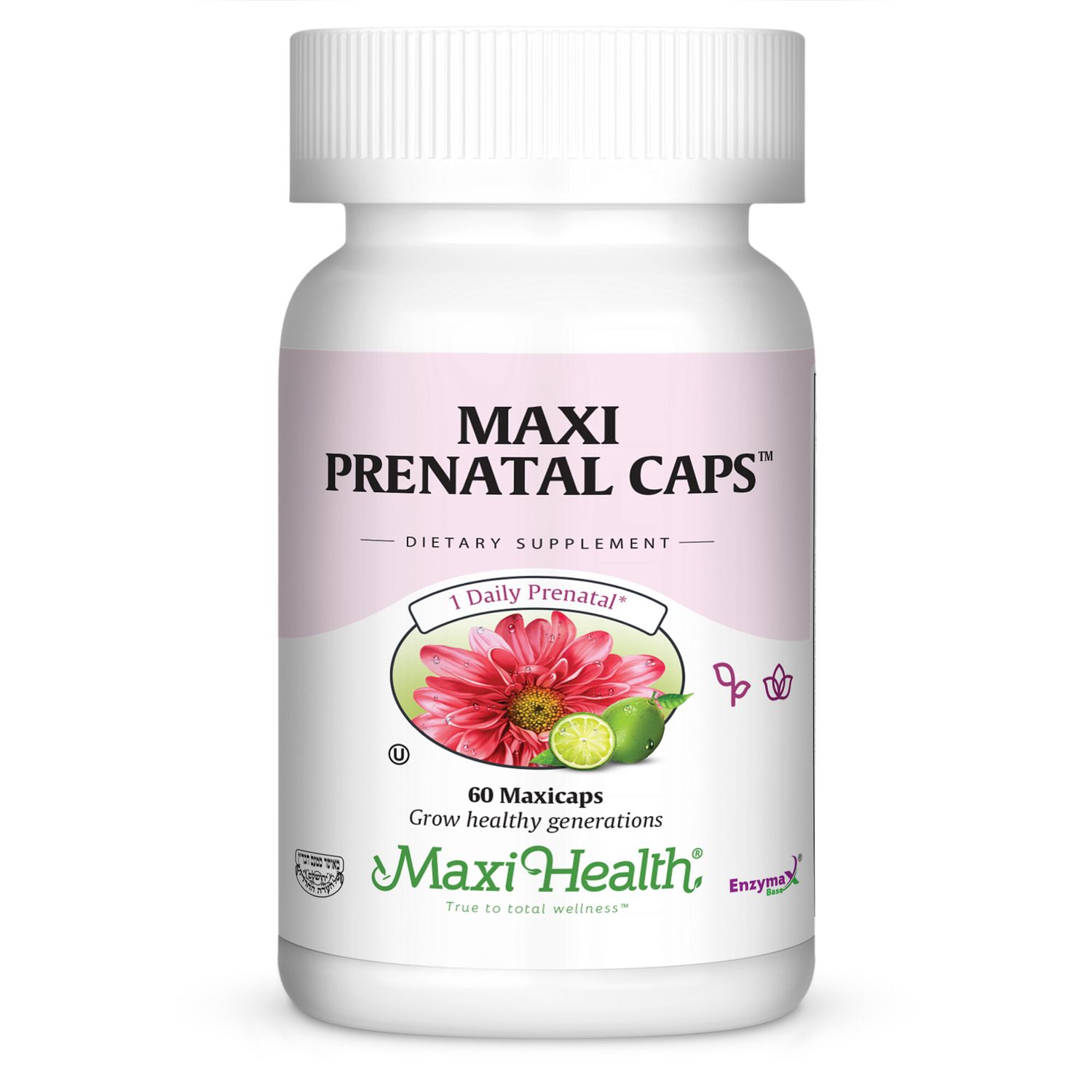 Maxi Health, Kosher MAXI PRENATAL CAPS, Once Daily, Size: 60 Vegetarian Capsules