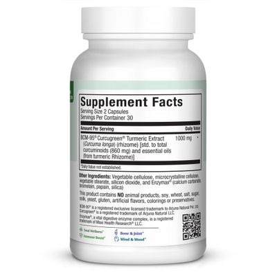 Maxi Health, Kosher TURMERIC BCM-95 1000 - 60 Vegetarian Capsules