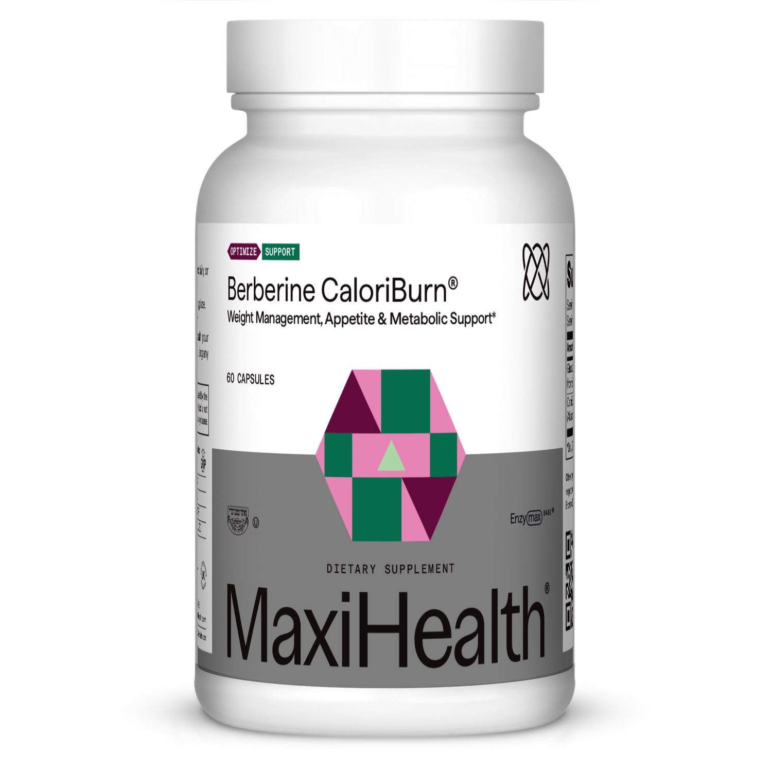 Maxi Health, Kosher BERBERINE CALORIBURN, Weight Management, Appetite &amp; Metabolic Support - 60 Vegetarian Capsules