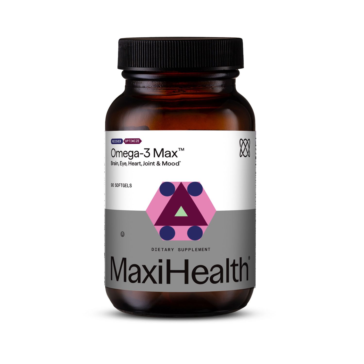 Maxi Health, Kosher OMEGA-3 MAX Fish Oil, Brain + Eye + Heart + Joint &amp; Mood Support, Lemon Scent, Size: 90 Softgels