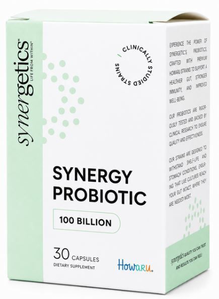 Synergetics, Kosher SYNERGY PROBIOTIC 100 Billion CFU, Size: 30 Vegetarian Capsules