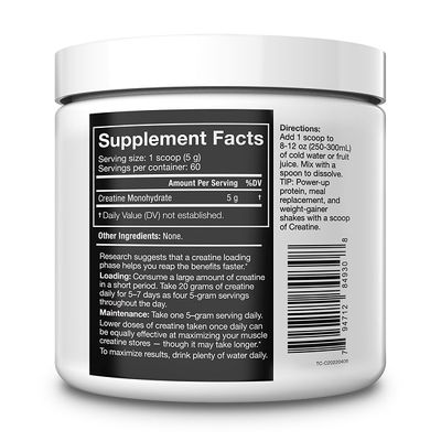 JUNP, Kosher CREATINE Monohydrate 5g, Unflavored - 11 OZ (312 g) Powder