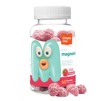 Chapter one by Zahlers, Kosher Magnesium Gummies 100mg, Raspberry Flavor