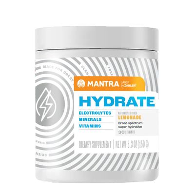 Mantra by Zahlers, Kosher HYDRATE, Great-Tasting Sugar-Free Electrolytes, Lemonade Flavor, Powder