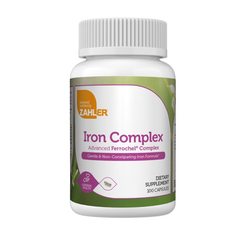 Zahlers, Kosher Iron Complex 25mg, Size: 100 Vegetarian Capsules