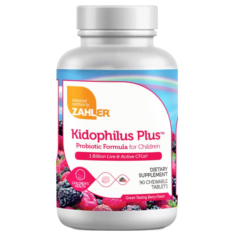 Zahlers, Kosher Kidophilus Plus "1 Billion", Probiotic Berry Flavor, Size: 90 Chewable Tablets