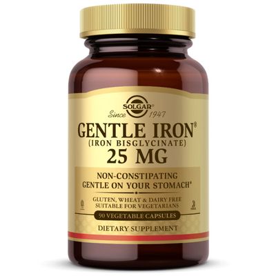Solgar, Kosher GENTLE IRON (Iron Bisglycinate) 25mg, Non-Constipating, Gentle on Your Stomach