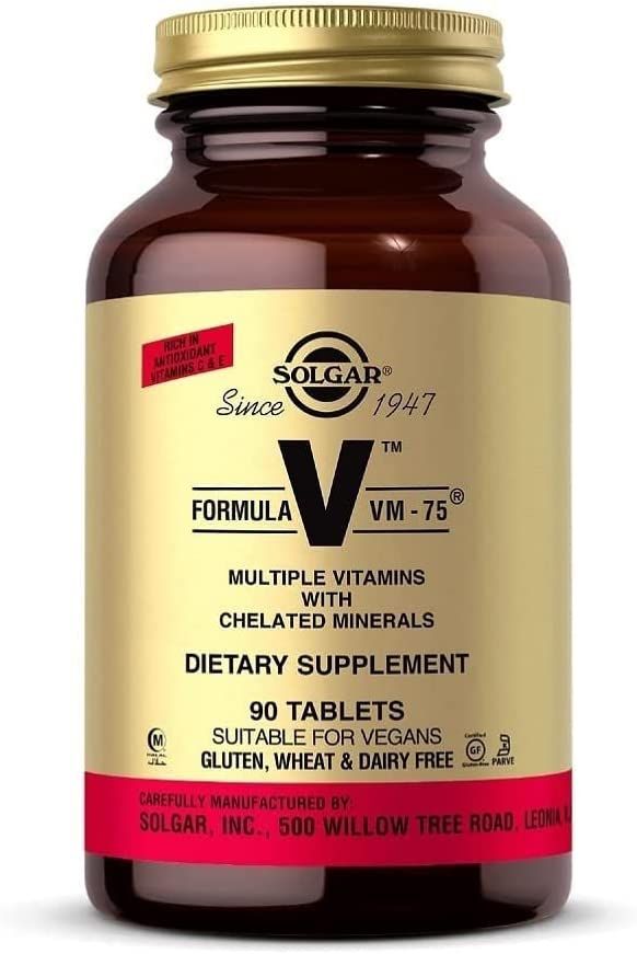 Solgar, Kosher Formula VM-75 w/ Iron (Red Label), Size: 90 Tablets