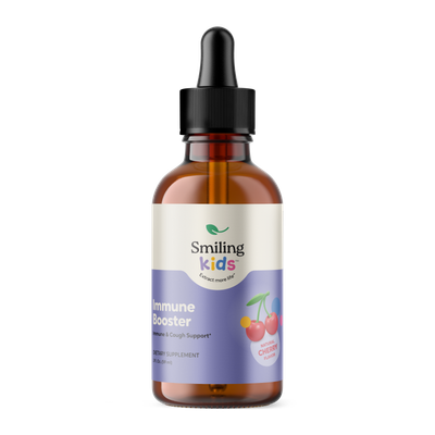 Smiling Herbs, Smiling Kids, Kosher IMMUNE BOOSTER, Immune &amp; Cough Support, Cherry Flavor, Liquid - Certified Chometz Free