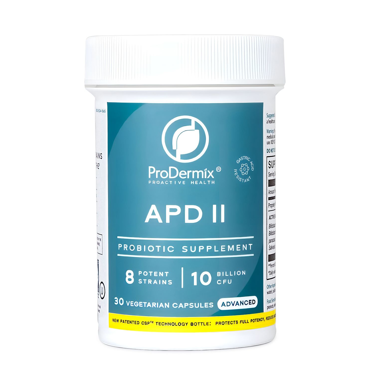 ProDermix, Kosher APD II, 10 Billion CFU's, Advanced Probiotic Supplement, Size: 30 Vegetarian Capsules