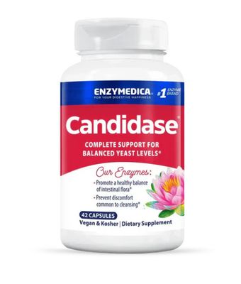 Enzymedica, Kosher CANDIDASE, Complete Support for Balanced Yeast Levels - 42 Vegetarian Capsules