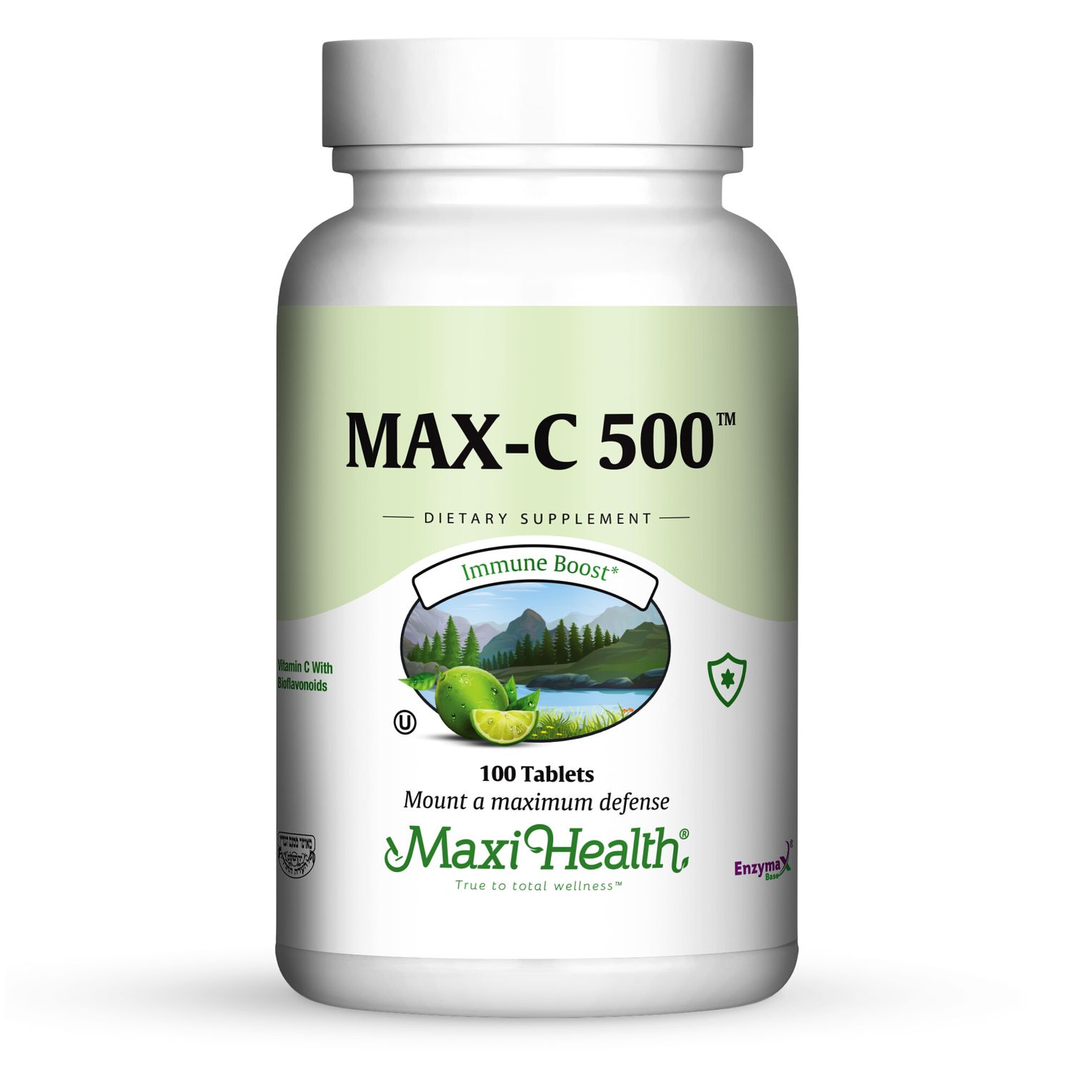 Maxi Health, Kosher MAX-C 500 (Vitamin C 500mg), Size: 100 Tablets