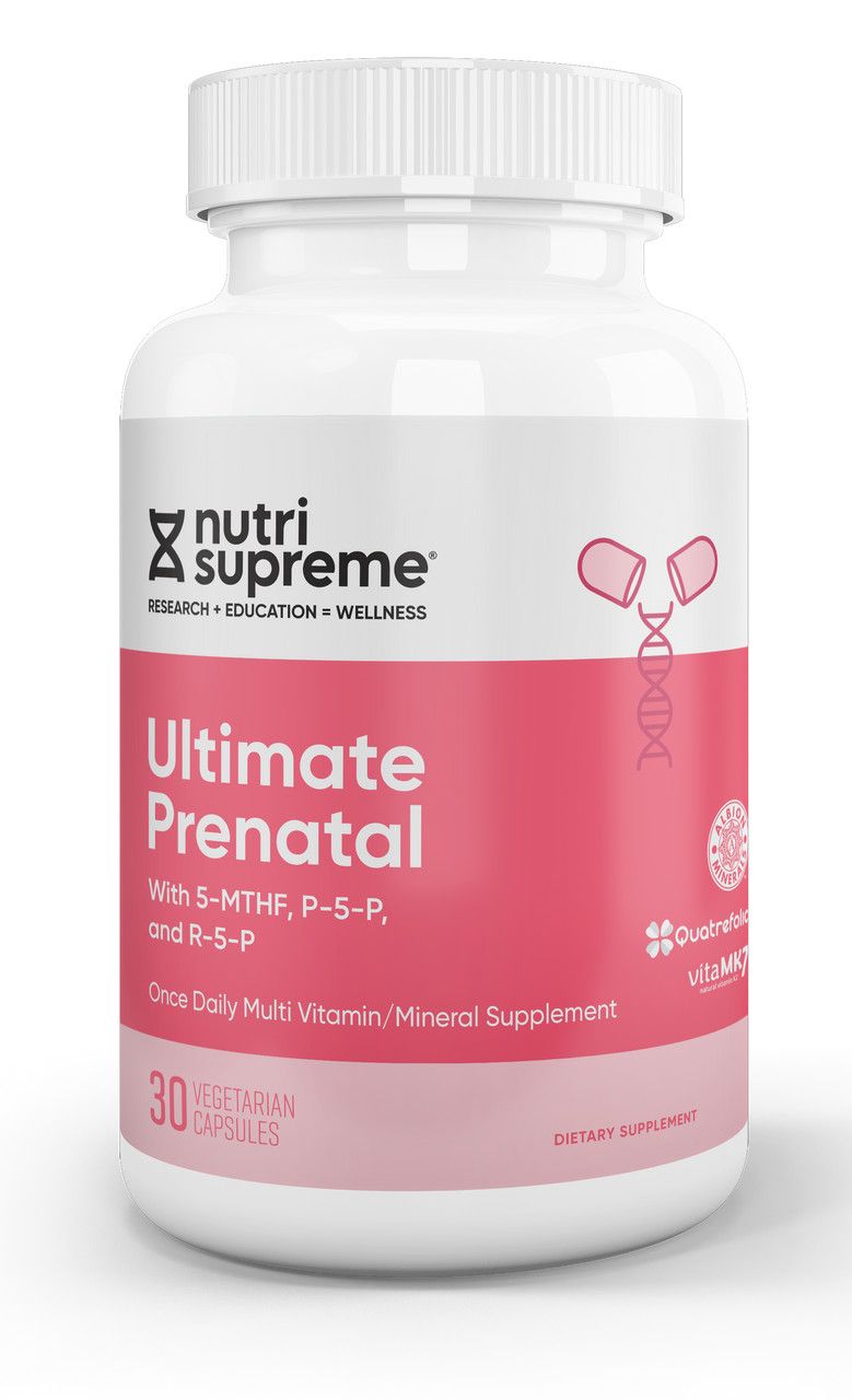 Nutri Supreme, Kosher ULTIMATE PRENATAL 1-A-Day, Advanced Formulation with Activated &amp; Methylated B Vitamins, Natural Lutein &amp; Zeaxanthin, Natural Vitamin K2 as MK-7, Size: 30 Vegetarian Capsules #50