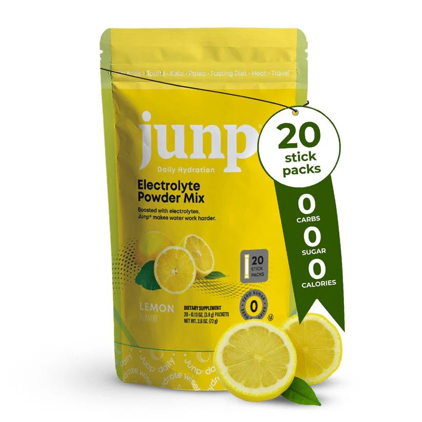 JUNP Electrolytes Powder, Kosher LEMONADE Flavor, Hydration Keto Electrolyte Drink Sticks - Pack of 20 (20 servings)