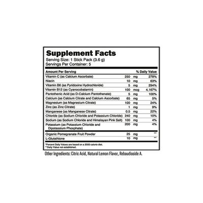 JUNP Electrolytes Powder, Kosher LEMONADE Flavor, Hydration Keto Electrolyte Drink Sticks - Pack of 20 (20 servings)
