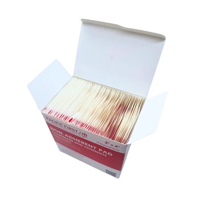Pacific First Aid, NON-ADHERENT PAD, Non Adhesive Gauze Pad – Sterile, Latex-Free - 3" x 4"