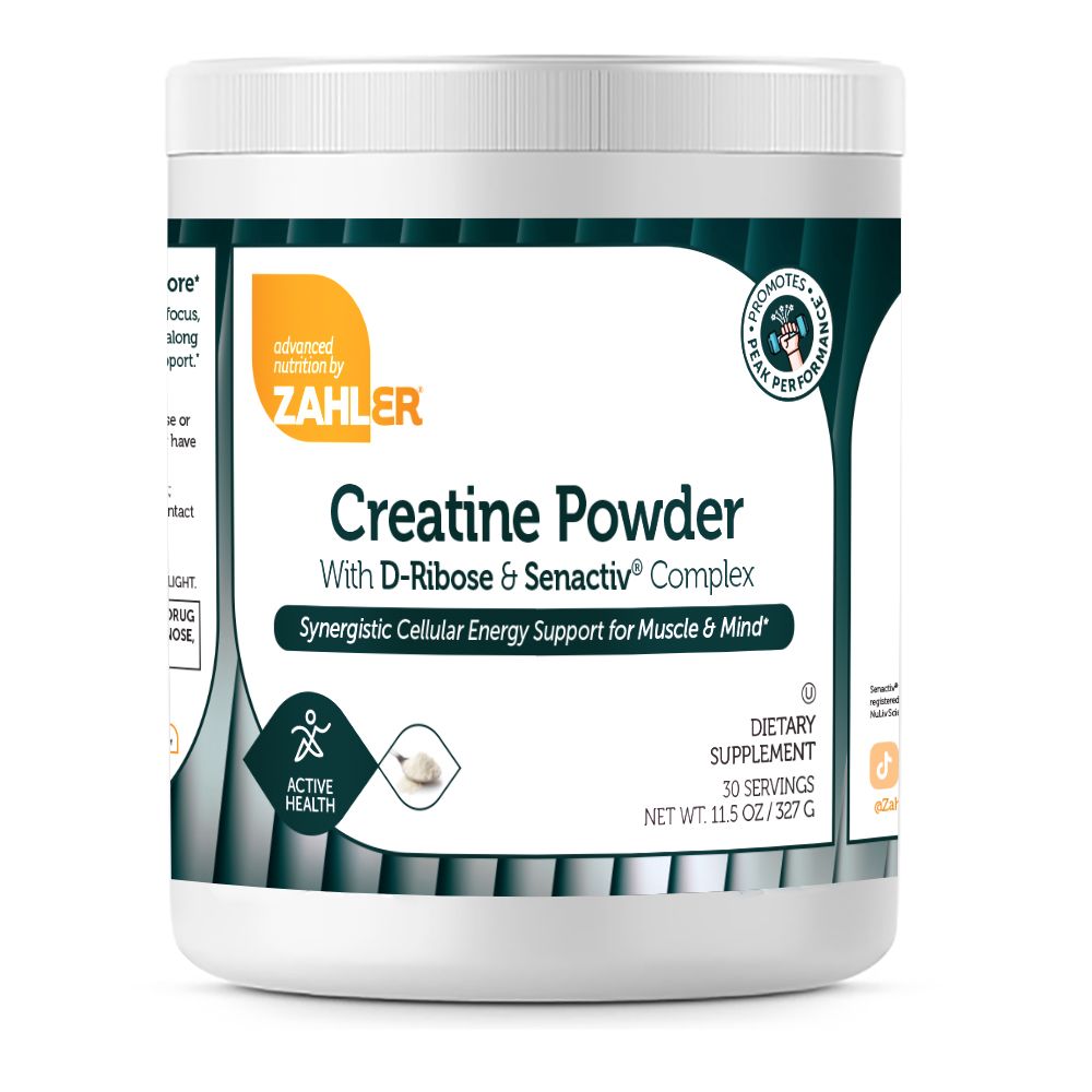 Zahlers, Kosher CREATINE POWDER With D-Ribose &amp; Senactiv Complex - 11.5 Oz (327g)