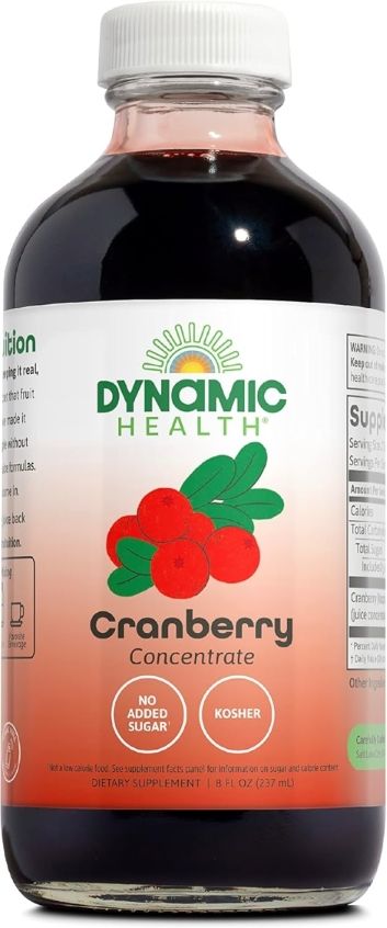 Dynamic Health, Kosher 100% Pure CRANBERRY Juice Concentrate, Liquid, Size: 8 fl. oz (237 mL)