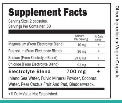 Crops, Kosher Pick ELECTROLYTES - 100 Vegetarian Capsules