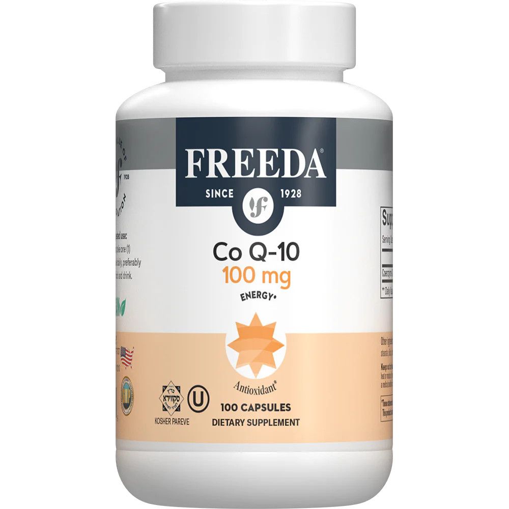 Freeda, Kosher CO Q-10 (Coenzyme Q10) 100mg, Size: 100 Vegetarian Capsules