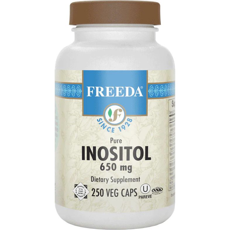 Freeda, Kosher INOSITOL 650mg, Mind Spirit Cognitive, Supports Healthy Mood, Size: 250 Vegetarian Capsules