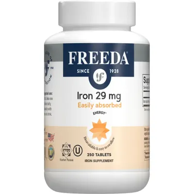 Freeda, Kosher Iron 29mg, Gentle &amp; Easily Absorbed (Ferrous Fumarate)