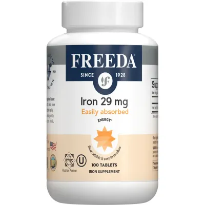 Freeda, Kosher Iron 29mg, Gentle &amp; Easily Absorbed (Ferrous Fumarate)